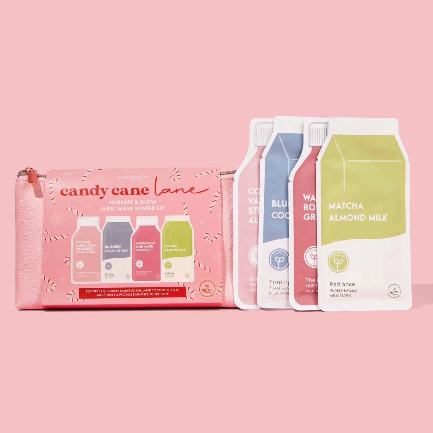 Candy Cane Lane Glowing Radiant Sheet Mask Set